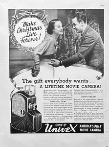 1937 Werbung Universal Camera Corp Univex Cine "8" Filmkamera 10 x 13 Zoll - Bild 1 von 1