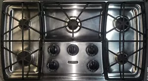 KitchenAid KGCS166GSS2 36" Stainless Steel Natural Gas Cooktop - Picture 1 of 5