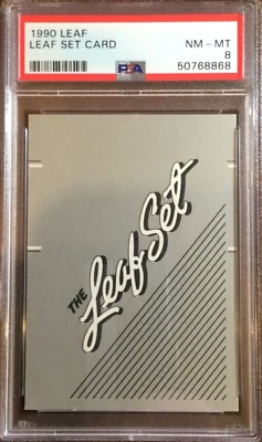 1990 Leaf — The Leaf Set Card — PSA 8 — population 6 (all grades) — RARE - Image 1 of 3