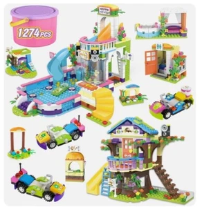Awsome price 💲 1274 Pieces Friends Tree 🏠 Summer Party Building kit - Picture 1 of 2