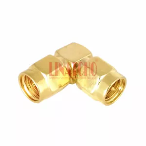 Conector enchapado en oro SMA macho a SMA macho 90 grados codo adaptador ángulo recto - Imagen 1 de 10