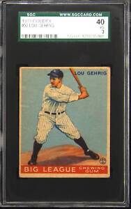 1933 Goudey #92 Lou Gehrig SGC 3