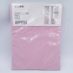NOS Ikea VIVAN Pink Curtain Drape 2PC Panels 57 x 98.5 New - Picture 1 of 6