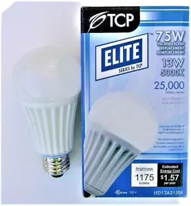 TCP LED13A2150K 13W 75W Equivalent 5000K Daylight A21 LED Light Bulb - Picture 1 of 11