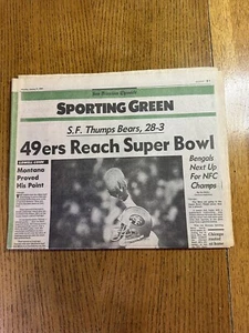 San Francisco 49ers Reach Super Bowl crónico, 9 de enero de 1989 periódico - Imagen 1 de 12
