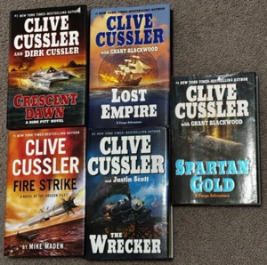 Lot of 5 Clive Cussler Hardcover Books W/Dust Jackets - Picture 1 of 8