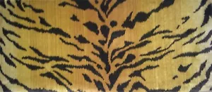 CLARENCE HOUSE Tanzania Tigre Velvet animal print linen cotton new remnant - Picture 1 of 1
