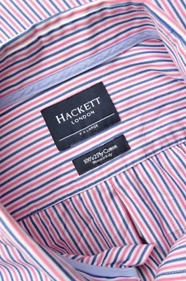 Hackett London 100's 2Ply Cotton Multicoloured Stripe Shirt Size 2XL P-P 26" - Image 1 of 4