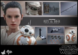 Movie Masterpiece Star Wars The Force Awakens REY & BB-8 1/6 Hot Toys MMS337 JP - Picture 1 of 1