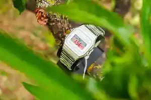 EON “Seaside Clear” F-91W Mod – Transparent Digital Watch Red & Blue Polarized - Picture 1 of 10