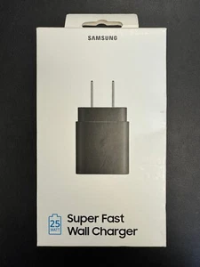 Genuine Samsung - 25W USB-C Super-Fast Charging Wall Charger - Black - Picture 1 of 2