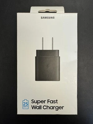 Genuine Samsung - 25W USB-C Super-Fast Charging Wall Charger - Black - Image 1 of 2