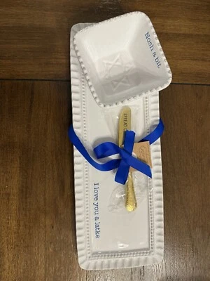 Brand New MUDPIE Latke Tray And Dipping Dish Set - Image 1 of 4