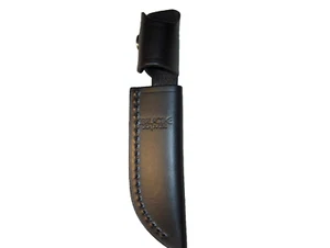 COLTELLO A BUCK MODELLO #102 WOODSMAN GUAINA CINTURA PELLE -- NERO CON LOGO BUCK - Foto 1 di 3