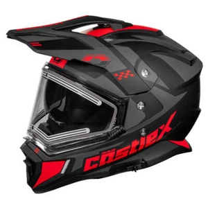 Casco de moto de nieve Castle X CX200 D/S Wrath con escudo eléctrico - rojo mate - Imagen 1 de 9