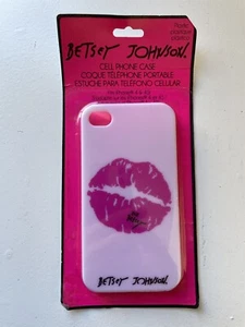 BETSEY JOHNSON New in Package KISS Logo iPhone 4 & 4S CELL PHONE Case - Zdjęcie 1 z 6