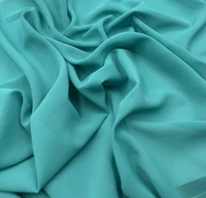 1 mtr sea green georgette dress chiffon fabric 58” wide - Picture 1 of 5
