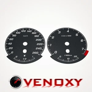 BMW e90 7500 RPM 260 KM/H Aftermarket Instrument Cluster Black Gauge Faces - Picture 1 of 4