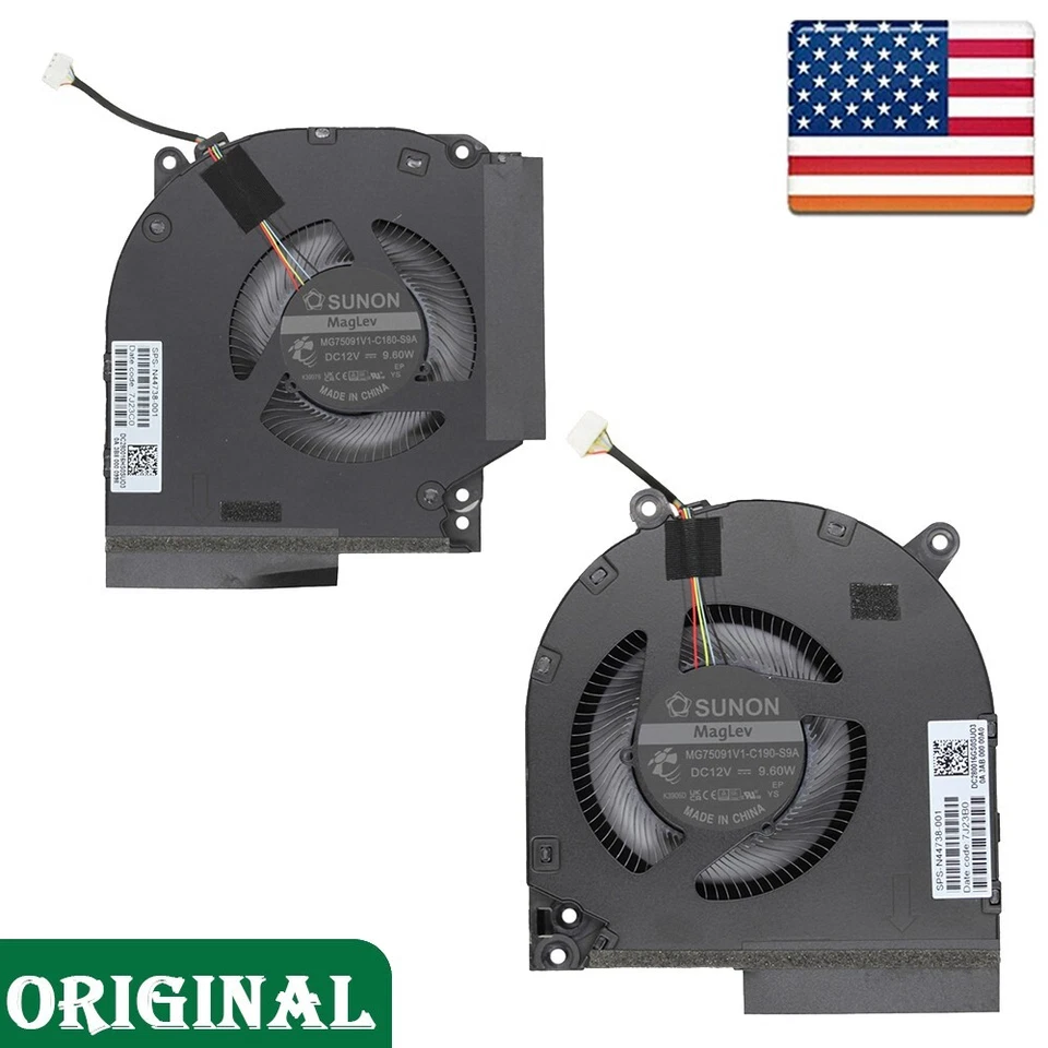 CPU GPU Cooling Fan Replacement N44738-001 For HP Victus 16-R 16-R0073CL Laptop