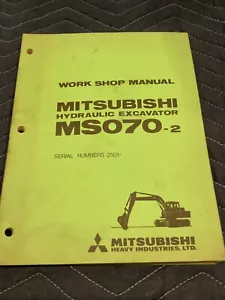 MITSUBISHI MS070-2 HYDRAULIC EXCAVATOR SERVICE REPAIR MANUAL - Picture 1 of 5