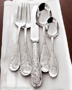 Japanese Bird Audubon by Ricci Stainless Steel Flatware Set 4 Service 20 pc New - Picture 1 of 9