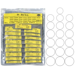 Metric O-Ring Kit Rubber Washer Seals Assortment Set 950PCS Watch Back Gasket - Picture 1 of 9
