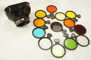 Linhof lens hood 42mm set with 12 filters for 6x9 cameras. From USA - Picture 1 of 7