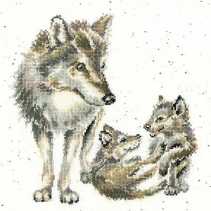 Cross-stitch kit Wolf Pack Design Banner XHD94 bothy threads - Picture 1 of 6