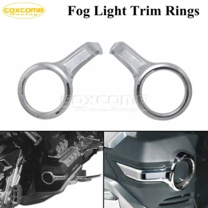 2Pcs ABS Motorcycle Fog Light Trim Rings Case For Honda Goldwing GL1800/F6B 18up - Picture 1 of 9