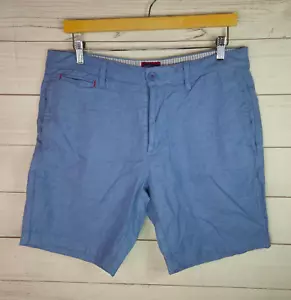 Herren Untuckit St. Julien Chino Shorts blau Leinen Baumwolle 8" Schrittlänge Größe 34 - Bild 1 von 12