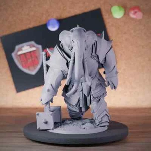 Loxodon Mauler Miniature Monstrosity Mini Dungeons and Dragons 5e DnD TTRPG - Picture 1 of 8