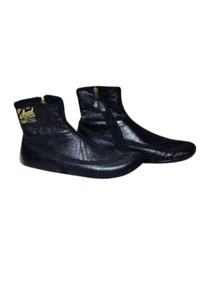 Schwarze Azad Leder Wudu Masa Wintersocken Schuhe Knöchel Khuff bequeme Socke. - Bild 1 von 6