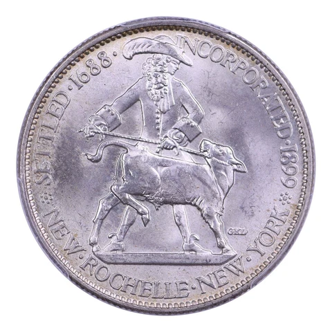 1938 New Rochelle Commemorative Silver Half Dollar PCGS MS66 CAC Cover