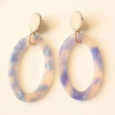 Nuevos pendientes colgantes ovalados con barra de chuchería de 10 cm regalo moda mujeres fiesta vacaciones joyería Foto 1 de 4