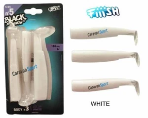 FIIISH ERSATZKÖRPER BLACK MINNOW 160 N 5 CODE WHITE SCHWANZKÖRPER GUMMI KÖDER - Bild 1 von 1