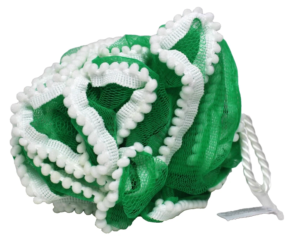 Bath & Body Works зеленая губка для душа пуф веревочный ремень рождественский совершенно новый - Изображение 1 из 1