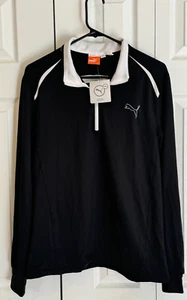 NEW Puma Cool Cell Golf LS 1/4 Zip Black & White Top Pullover Men's Size Small - Picture 1 of 7
