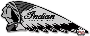 (INDIAN-6L) ADESIVO DECALCOMANIA MOTO INDIANO CAVALLO SCURO 12" RIVOLTO A SINISTRA HD - Foto 1 di 1