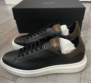 Good Man Brand Legend London Black Dark Vachetta Italy Leather Sneakers Mens 9.5 - Picture 1 of 8