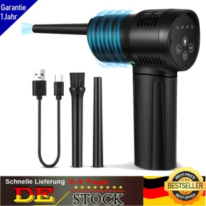 Elektrisch Air Duster Akku Staubgebläse PC Tastatursauger Handstaubsauger Bläser - Bild 1 von 16
