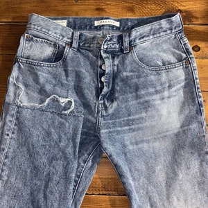 PacSun Jeans Uomo 31x28 Blu Denim Vintage Sciolto Lavaggio Leggero Bottone Fly Skater - Foto 1 di 8