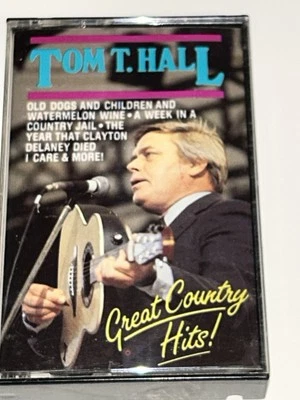 Tom T. Hall  Great Country Hits Cassette Tape - Country Music Legend 1H - Image 1 of 2