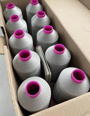 Lot of 10 Gütermann Calora 15/3 Col. 9499 Upholstery Thread 1500 Meter Gray - Image 1 of 4