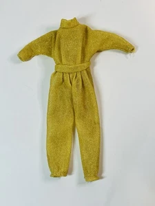 Barbie Vintage Glitzer Gelb Jump Suit Strampler Flecken* - Bild 1 von 5