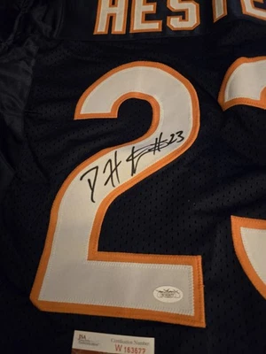 Autographed/Signed Devin Hester Chicago Blue Football Jersey JSA COA Auto - Image 1 of 4