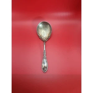 Antique 1908 Rogers LA VIGNE Solid Smooth Casserole Spoon 8 7/8" A1 Silverplate - Picture 1 of 7