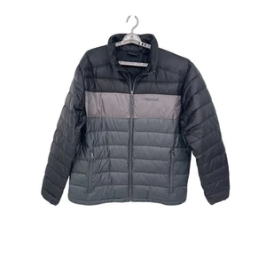 Marmot Men's Black Gray Ares 600 Down Puffer Jacket Packable 2X XXL - Picture 1 of 16