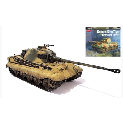 GERMAN KING TIGER "HENSCHEL TURRET" KIT 1:72 Academy Kit Mezzi Militari Modellin - Immagine 1 di 3