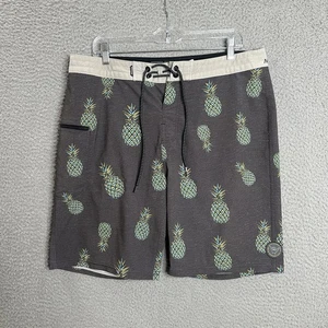 Rip Curl Mirage Board Shorts Mens 33 Gray Ultimate Stretch Swim Trunks Pineapple - Picture 1 of 12