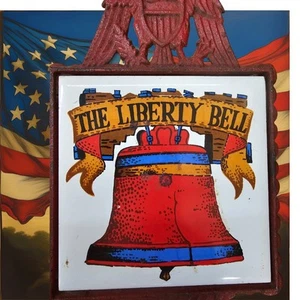 40er Jahre Liberty Bell Gusseisen Untersetzer Made in Japan - Bild 1 von 6